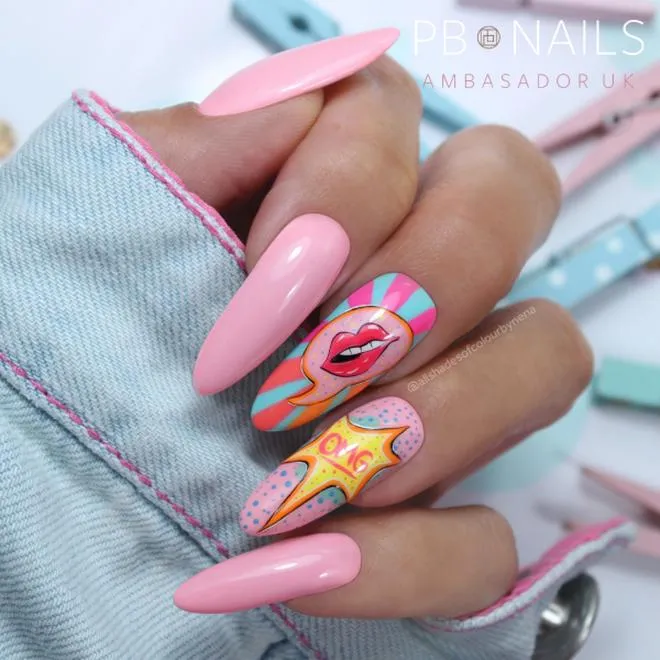 Manicure w stylu pop art