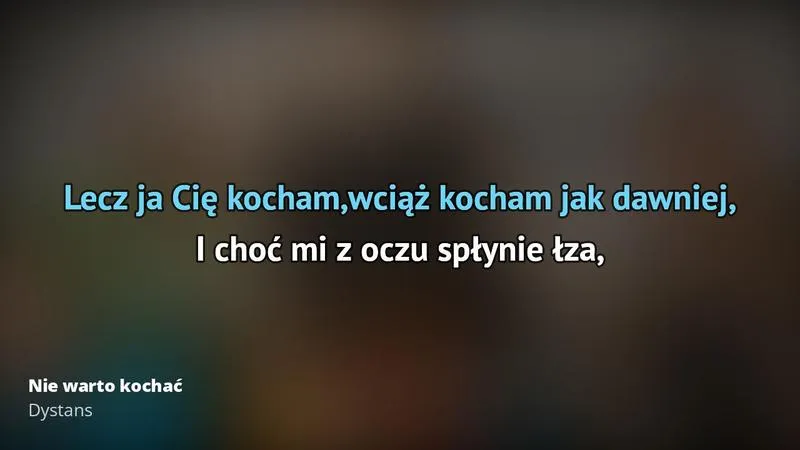 Taneczna interpretacja piosenki Kochać nie warto
